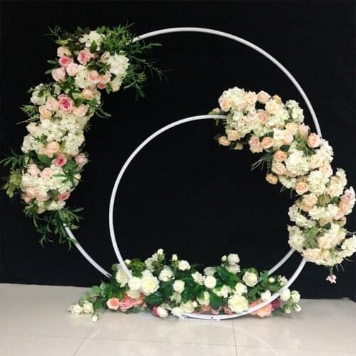 New Double circle wedding arch metal round Outdoor wedding backdrop arch stand double ring Christmas decorations for home