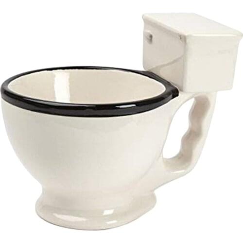 Novelty Toilet Ceramic Mug With Handle 300ml Coffee Tea Milk Ice Cream Cup Funny For Gifts