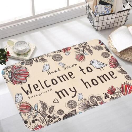 Wholesales Anti-slip Cute Cats Tableware Letters Pattern Floor Mat Carpet for Home