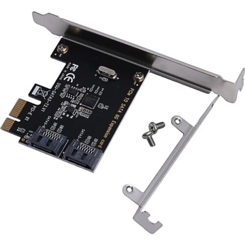 PCIe PCI Express to SATA3.0 2-Port SATA III 6G Controller Expansion Card Adapter