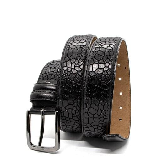 Genuine Soft Leather Handmade Black Man Belt High Quality Calfskin Pants Metal Buckle For Casual Gift For Valentines Day