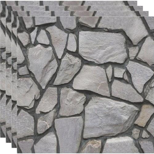 Waterproof 3D Stone Brick Wallpaper Self Adhesive PVC Wall Stickers Kitchen Backsplash Tiles Decals Bathroom Home Decor