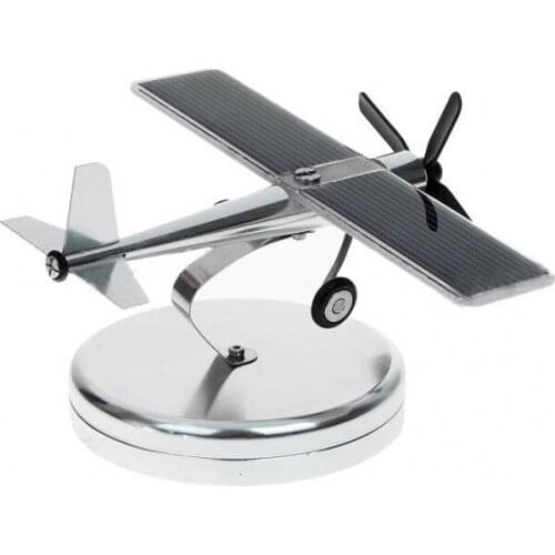 High Technology Solar Aircraft Model Ornaments Propeller Rotating Solar Power 0.4W For Car Interior Decoration Accessories