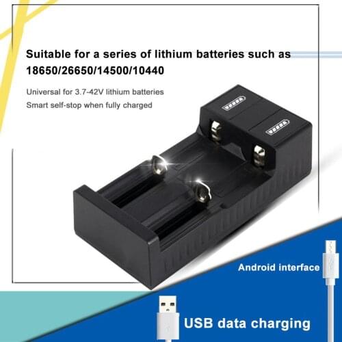 18650 Lithium Battery Charger Smart USB Multifunction 3.7V 4.2V 26650 Double Slot Charger For 3.7V /4.2V Lithium Batteries