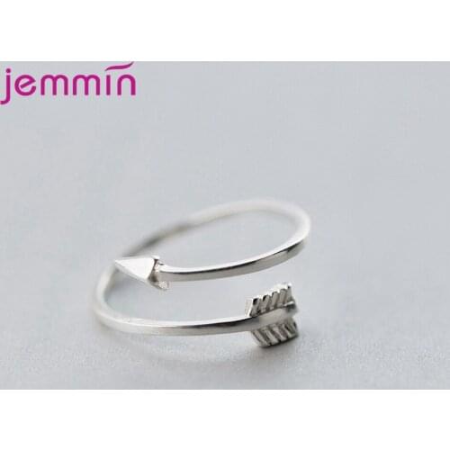 2020 New Arrival Fashion Small Exquisite 925 Sterling Silver Arrow Rings For Women Opening Adjustable Engagement Jewelry