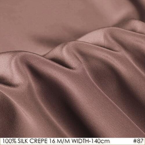 100% SILK CREPE DE CHINE 140cm width 16momme Nautral Silk Fabric New Trend Silk Dress Deep Reddish Camel NO87