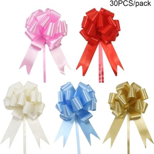 30Pcs Large Ribbon Pull Bows Pull Bows Gift Knot Ribbon Gift Pull Bows Large Pull Bow with Ribbon Pull Bows with Ribbon Decor