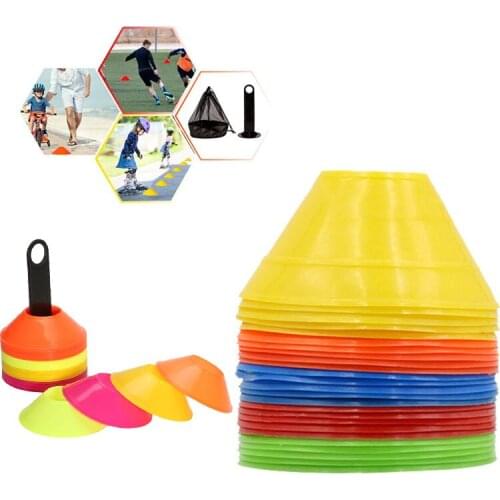 50pcs/lot Football Training Disc Cones Track Space Marker Inline Skating Cross Speed Soccer Training Ball Game Outdoor Sport