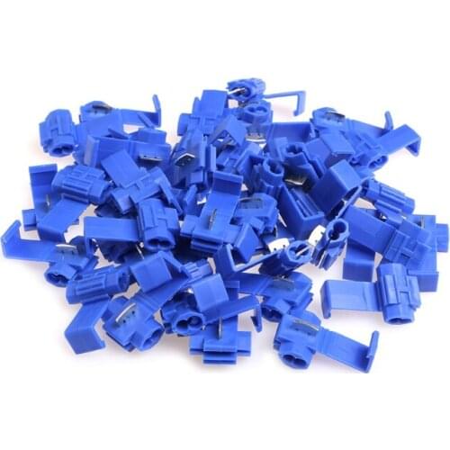 YYSD 50 Pcs Lock Wire Electrical Cable Connector Quick Splice Terminal Crimp