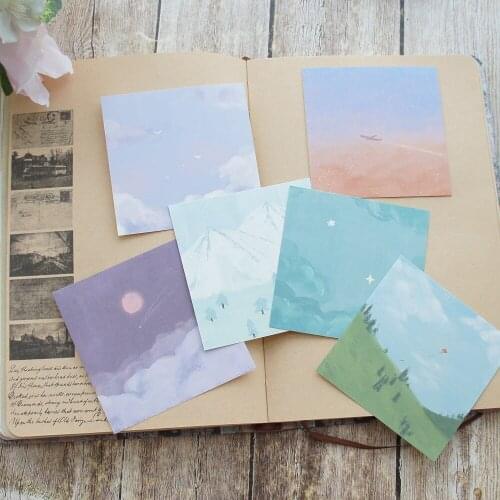 8cm 50pcs DIY Mountain and Starry Sky Paper As Creative Craft Paper Background Scrapbooking DIY Use