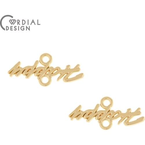 Cordial Design 100Pcs 11*23MM Jewelry Accessories/Letter Shape/DIY Making/Earring Connector/Hand Made/Jewelry Findings Component