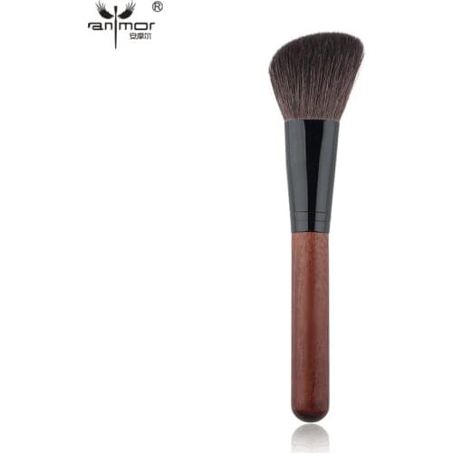 Anmor 1 PC Angled Contour Makeup Brush Natural Cruelty-free Goat Hair Powder Bronzing Cosmetics Make Up Brush