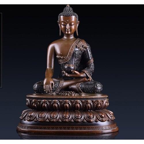 5A large Asia Nepal Tibet Buddha buddha HOME efficacious Protection High grade Amitabha Sakyamuni buddha Buddhist Tantra statue