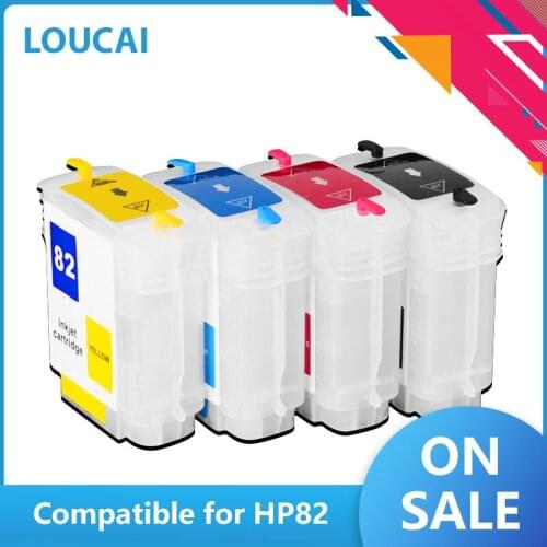 Refill ink cartridge compatible for HP10 HP82 compatible for HP Designjet 10ps 20ps 120nr 50ps 500 800 sereis printers