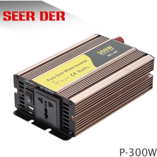 Pure sine wave 300 watt dc 12v ac 220v power inverter