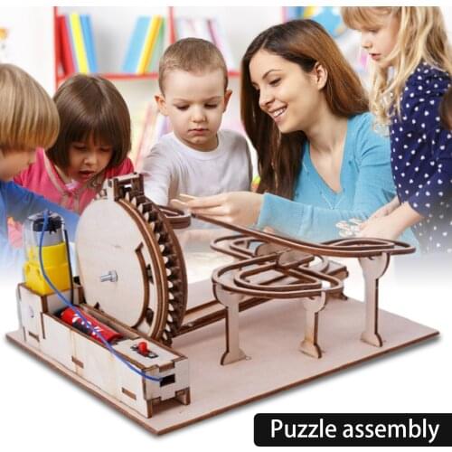 Wooden Marble Run Model Kit 3D Mechanical Puzzles For Kids Adults DIY Toys And Play House Toys