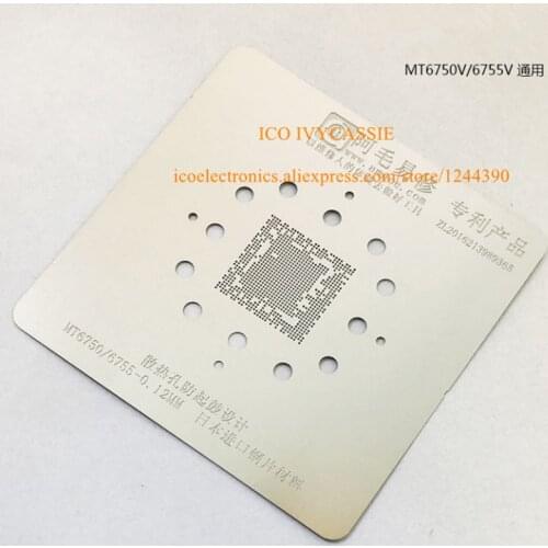For MT6750 MT6755 BGA Stencil BGA Direct Heating Template 0.12mm Thickness