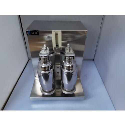 Double-frame Auto Bubble Boba Tea Milk Shaker Shaking Making Machine (Gift 2 pcs acrylic PC cup)