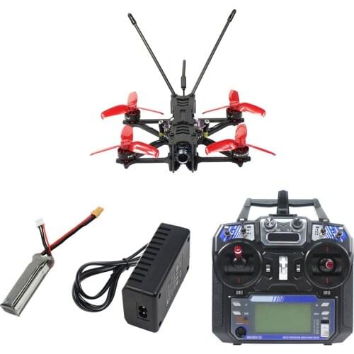 F115 FPV Racing Indoor DIY Drone Kit F411 20A AIO 2S-5S BLHELI_ S Flight Controller 1204 5000kv Motor T-LITE Remote Controller