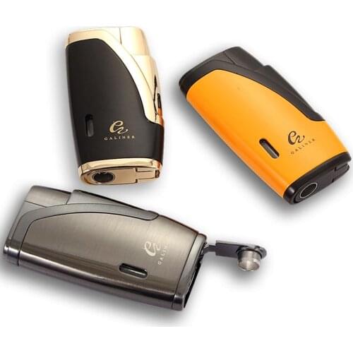 Gas Lighter Windproof Jet Torch Cigar Lighter Mini Smoking Tool Cigarette Lighter No Gift Box For COHIBA Cigar Random Color 1 PC