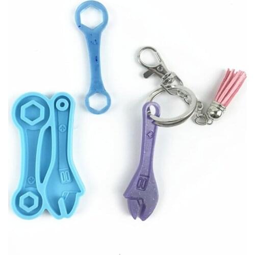 Tool Wrench Epoxy Resin Mold Keychain Pendant Silicone Mould DIY Crafts Mould