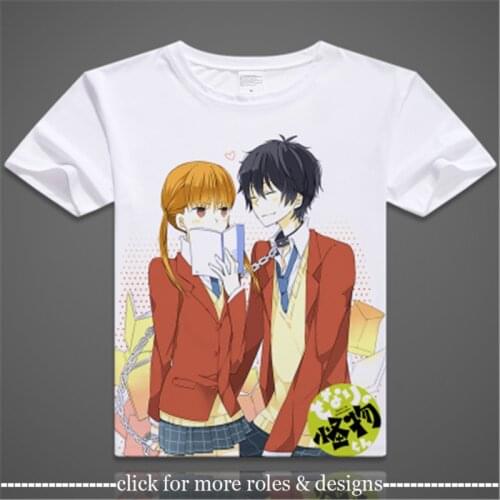 My Little Monster Tonari no Kaibutsu-kun Haru Yoshida Cosplay Costume Cloth Adult Kids Child Short Sleeve T Shirt T-shirt