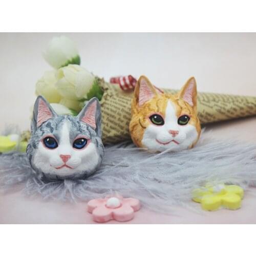 Kitten Cat Pet Baking Aroma Gypsum Excretion Stone Vent Silicone Mold P1112