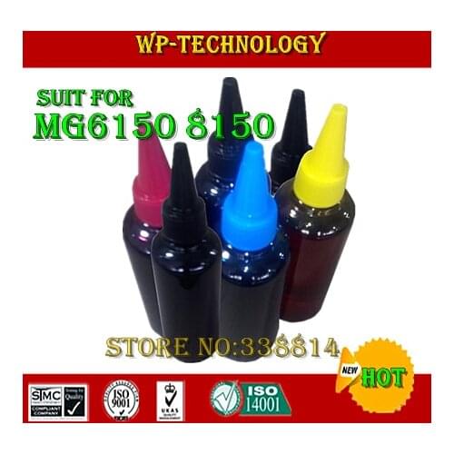 Dye ink, Compatible ink specialized suit for Canon MG6150 8150 ,suit for PGI525 CLI526,Specialized High quality Ink, 6 Color