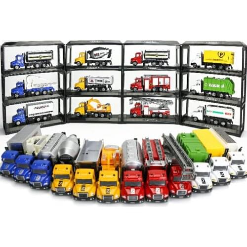 15CM Cars Model Plastic Diecasts Engineering Car Model Fire Truck Police Car Tractor Military Birthday Gift Decoration 1Pcs