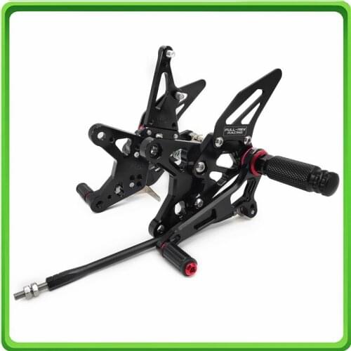 Motorcycle Adjustable Rearsets rear set sets footrest foot pegs pedal For Kawasaki Ninja ZX6R ZX 6R ZX-6R 636 2019 2020 Black