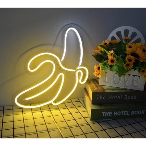 Banana Logo Custom LED Neon Sign Display Wall Decor For Home Bedroom Bar Cafe Store Decorative Neon Light Creative Gift