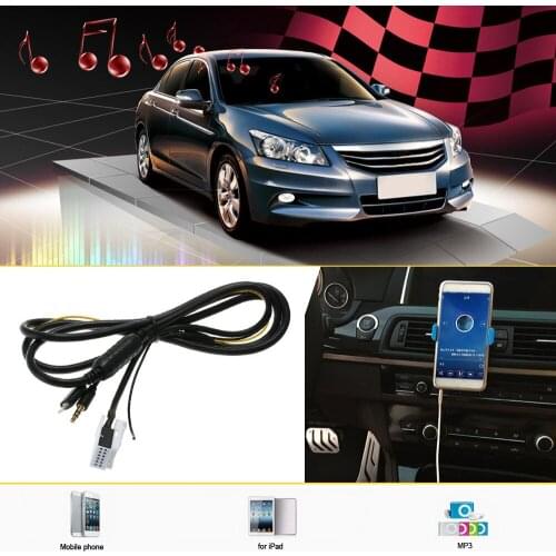 For Honda CRV 2008-2013 Honda KKmoon 3.5mm Plug 143cm Cable Line Audio Stereo Adapter Lossless CD Quality Civic MP3 Player iPod