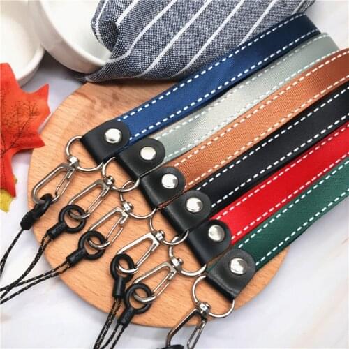 NEW fashion Simple Lanyard Wrist Strap for id card Holders with black Lanyards For Phone USB Flash Drives Keys keycord keychain