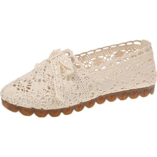 Summer woman sandals Mesh Slip On 1.5CM Flat Toe Butterfly-knot Shallow Comfy Soft women shoes sandalias mujer 2020 size 36-44