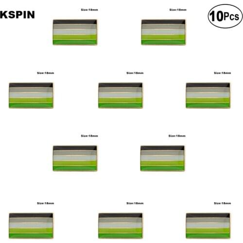 Aromantic Pride Pride Flag Lapel Pin Flag badge Brooch Pins Badges 10Pcs a Lot