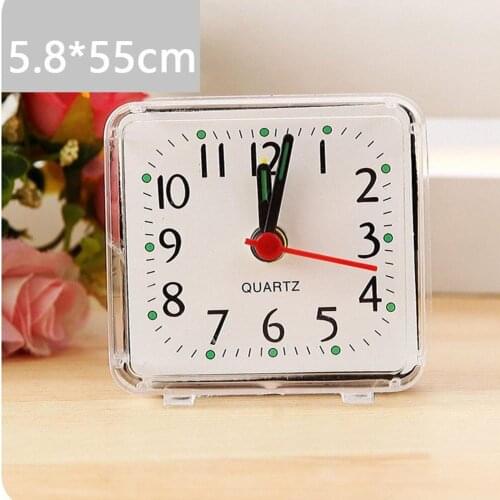 Hot Sale LED Creative Cute Small Square Crystal Alarm Clock Snooze Mute Calendar Bedroom Bedside Office Desktop Electronic Clock