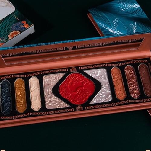 9-color Aviary Face Phoenix Embossed Eye High-gloss Pearl Matte Nude Long Lasting Powder Shadow Domestic products resurgence