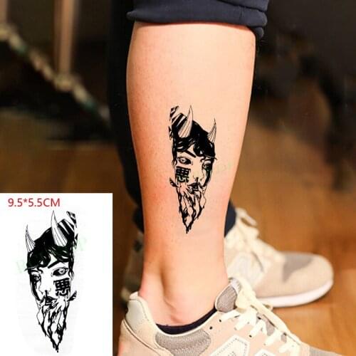 Waterproof Temporary Tattoo Sticker Demon Girl Rhino horn The body art Flash Tatoo Fake Tatto for Woman Men