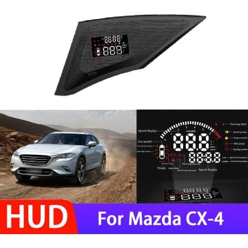 High Quality Car HUD Head Up Display Digital Speedometer For AMazda CX-4 Driving Sn OBD Data Projector Windshield