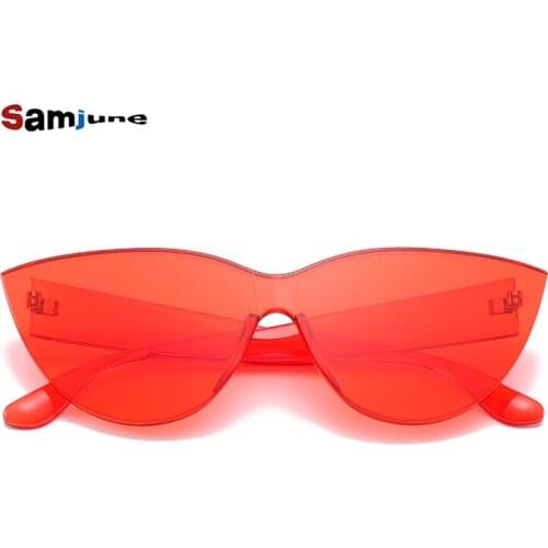 Samjune Candy Colors Sunglasses for Women Cat Eye Sun Glasses Brand Designer Fashion Female Eyewear Cool UV400 Gafas De Sol
