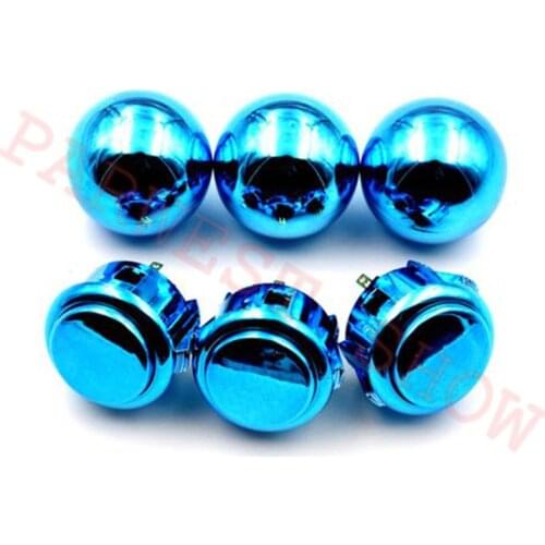 1PC copy Sanwa LB-35 Metallic Balltop and Copy Sanwa Style Push Buttons with Gold Silver Purple Blue Red color for choose