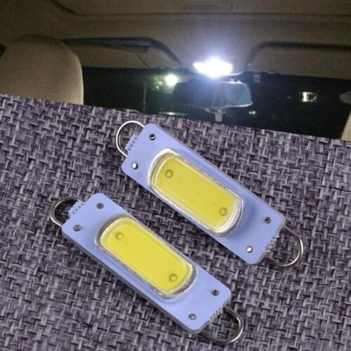 2 pcs 44mm Metal Car Interior Loop Festoon LED COB Light Bulb 560 570 576 212-2 Fit For Chrysler Dodge