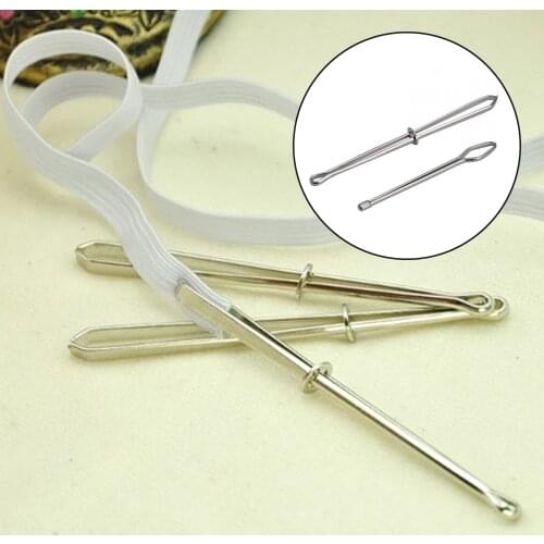 2pcs Hand Sewing Embroidery Garment Clips DIY Elastic Band Threading Devices Sewing Tools Strap Clothing Clips Set