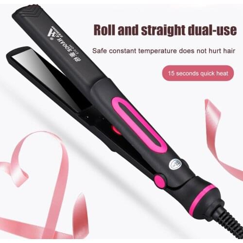 220V Professional Hair Straightener Dual-Use Curling Iron Hair Straightenrer PTC Heating Salon Hair Styling Tools Bangs Splint