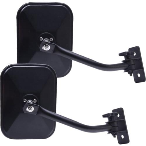 4x4 Safari Mirrors For Jeep Wrangler Pair Rectangular Mirrors fit for 1997- 2017 Jeep Wrangler CJ Mirrors For Jeep Accessories