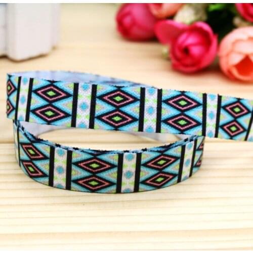 5/8'' Free shipping Fold Elastic FOE aztec printed headband headwear hairband diy decoration wholesale OEM H4978