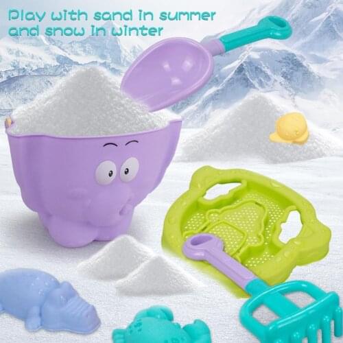 9Pcs/Set Sandbox Toy Cartoon Educational Interactive Elephant Beach Sandbox Bucket Set for Child Outdoor