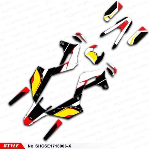 Aftermarket Motocross Sticker Deco Kit for Sherco Enduro SE-R SEF-R FSE SC SCF 2017 2018 2019 2020 2021, Style No.SHCSE1718006-X