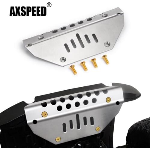 AXSPEED Metal Front Bumper Anti-collision Chassis Armor Protector Plate for Traxxas TRX-4 TRX4 G500 1/10 RC Crawler Car Parts