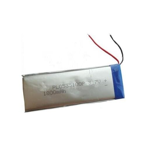 Free shipping 1pcs 3.7v 1800mah 5035100 polymer lithium rechargeable battery li-po battery for power bank GPS MP3 recorder